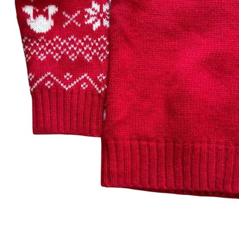 Disney Mickey Minnie Christmas Sweater Size 5T Red Holiday Fair‎ Isle Winter